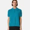 Polo din tricot de mătase și bumbac Polo din tricot de mătase și bumbac