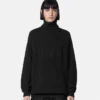 Pulover cu guler lung din tricot cu logo Pulover cu guler lung din tricot cu logo