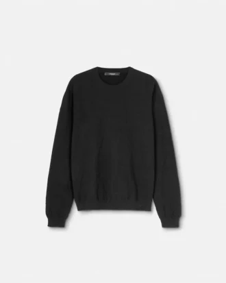 Pulover din tricot jacquard de mătase și bumbac