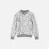 Pulover din tricotaj din bumbac jacquard pentru copii