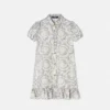 Rochie cămașă din twill de mătase imprimată pentru copii Rochie cămașă din twill de mătase imprimată pentru copii