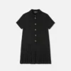 Rochie cămașă plisată din satin jacquard pentru copii Rochie cămașă plisată din satin jacquard pentru copii