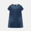 Rochie din denim cu imprimeu laser pentru copii Rochie din denim cu imprimeu laser pentru copii