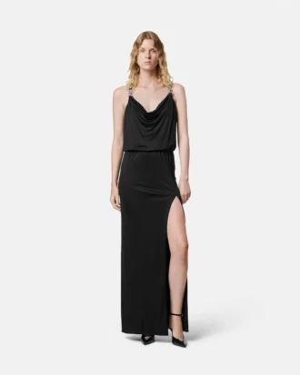 Rochie din jersey de viscoză cu drapaj
