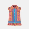 Rochie din mătase twill cu imprimeu pentru copii Rochie din mătase twill cu imprimeu pentru copii