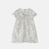 Rochie din mătase twill cu imprimeu pentru copii