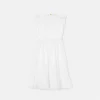 Rochie din poplin de bumbac brodată pentru copii Rochie din poplin de bumbac brodată pentru copii