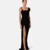 Rochie drapată din catifea Rochie drapată din catifea