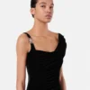 Rochie drapată din catifea Rochie drapată din catifea