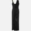 Rochie drapată din crep satinat Envers Rochie drapată din crep satinat Envers