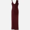 Rochie drapată din crep satinat Envers Rochie drapată din crep satinat Envers