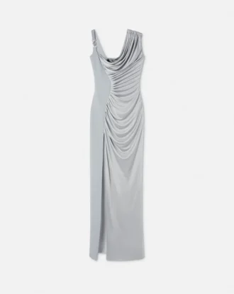 Rochie drapată din crep satinat Envers
