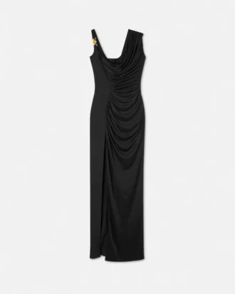 Rochie drapată din crep satinat Envers