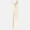 Rochie drapată din crep satinat Envers Rochie drapată din crep satinat Envers