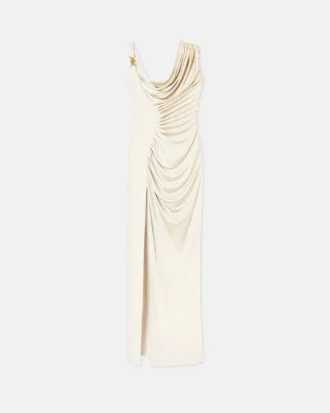 Rochie drapată din crep satinat Envers