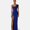 Rochie drapată din crep satinat Envers Rochie drapată din crep satinat Envers