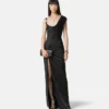 Rochie drapată din crep satinat Envers Rochie drapată din crep satinat Envers