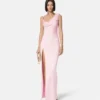 Rochie drapată din crep satinat Envers Rochie drapată din crep satinat Envers