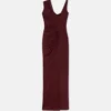 Rochie drapată din crep satinat Envers Rochie drapată din crep satinat Envers