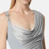 Rochie drapată din crep satinat Envers Rochie drapată din crep satinat Envers