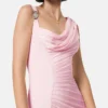 Rochie drapată din crep satinat Envers Rochie drapată din crep satinat Envers