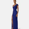 Rochie drapată din crep satinat Envers Rochie drapată din crep satinat Envers
