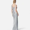 Rochie drapată din crep satinat Envers Rochie drapată din crep satinat Envers