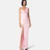 Rochie drapată din crep satinat Envers Rochie drapată din crep satinat Envers