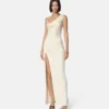 Rochie drapată din crep satinat Envers Rochie drapată din crep satinat Envers