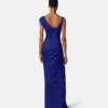 Rochie drapată din crep satinat Envers Rochie drapată din crep satinat Envers