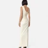 Rochie drapată din crep satinat Envers Rochie drapată din crep satinat Envers