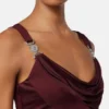 Rochie drapată din jersey de viscoză Rochie drapată din jersey de viscoză