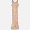 Rochie maxi fără mâneci din tricot cu nervuri Vanisé Rochie maxi fără mâneci din tricot cu nervuri Vanisé