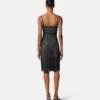 Rochie midi ajustată din denim împodobită Rochie midi ajustată din denim împodobită
