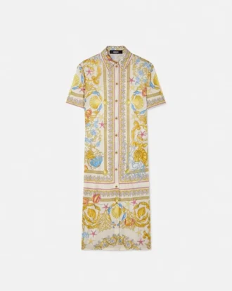 Rochie midi ajustată Underwater Barocco