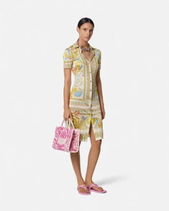 Rochie midi ajustată Underwater Barocco
