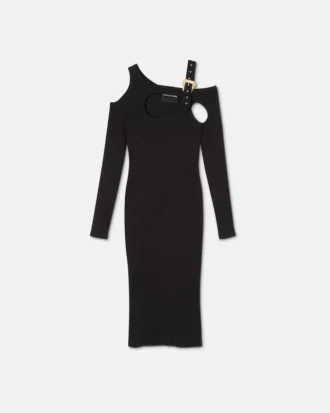 Rochie midi cu decupaj și cataramă barocă