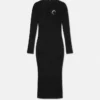 Rochie midi cu decupaj și cataramă barocă Rochie midi cu decupaj și cataramă barocă