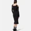 Rochie midi cu decupaj și cataramă barocă Rochie midi cu decupaj și cataramă barocă