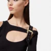 Rochie midi cu decupaj și cataramă barocă Rochie midi cu decupaj și cataramă barocă