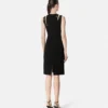 Rochie midi din cady cu ac de siguranță Rochie midi din cady cu ac de siguranță