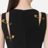 Rochie midi din cady cu ac de siguranță Rochie midi din cady cu ac de siguranță