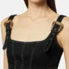 Rochie midi din denim cu cataramă barocă Rochie midi din denim cu cataramă barocă