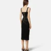 Rochie midi din denim cu cataramă barocă Rochie midi din denim cu cataramă barocă