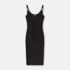 Rochie midi din jersey creponat elastic Rochie midi din jersey creponat elastic