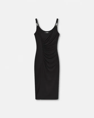 Rochie midi din jersey creponat elastic