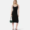 Rochie midi din jersey creponat elastic Rochie midi din jersey creponat elastic