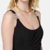 Rochie midi din jersey creponat elastic Rochie midi din jersey creponat elastic