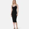 Rochie midi din jersey creponat elastic Rochie midi din jersey creponat elastic