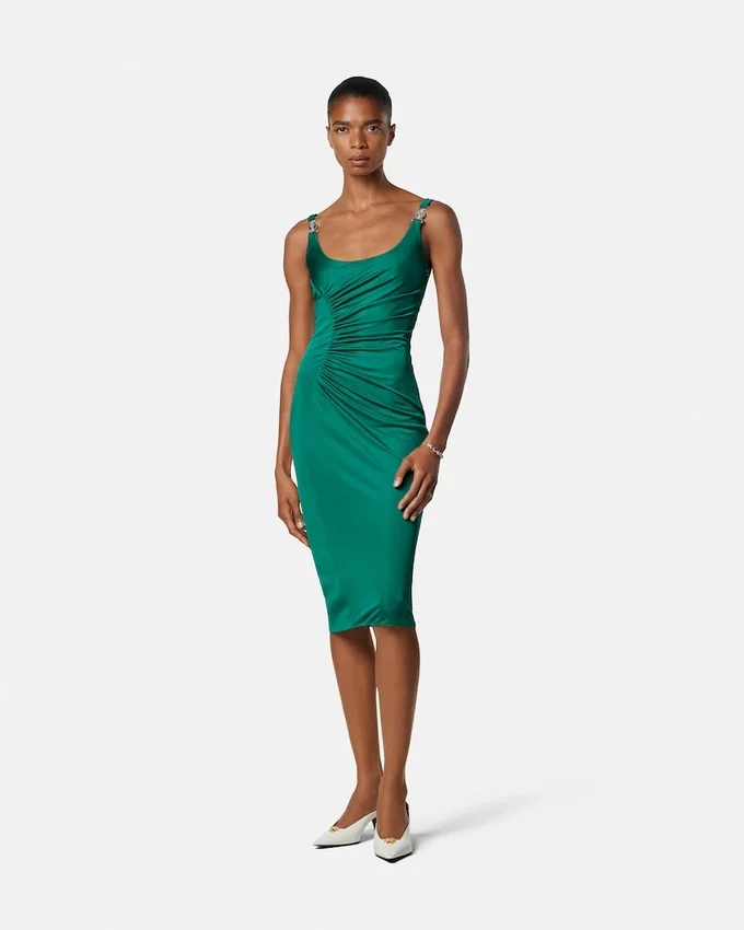 Rochie midi din jersey de viscoză Rochie midi din jersey de viscoză